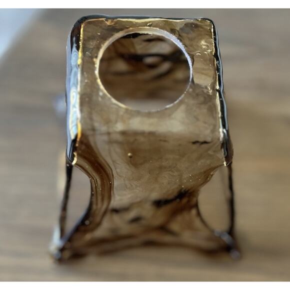 Vetraio Amber Toffee Shade Replacement Hand Blown Glass Brown Swirl - Picture 2 of 9